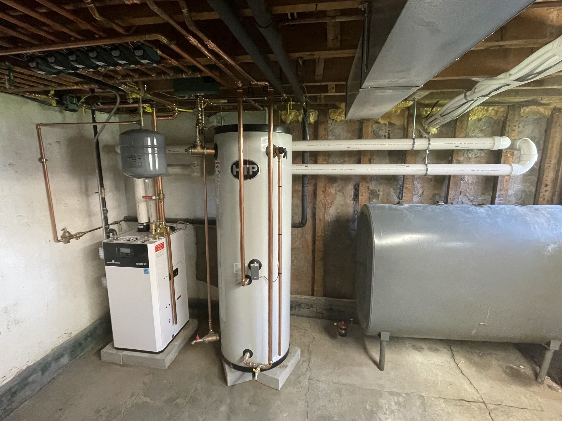 HTP boiler and radiant heat system installation in Maine home
